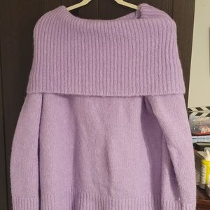 Banana Republic light purple off the shoulder sweater
